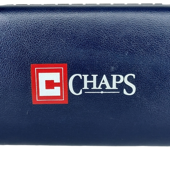 Chaps Ralph Lauren Navy Logo Hard Glasses Sunglass Hinged Case Unisex - Picture 2 of 8